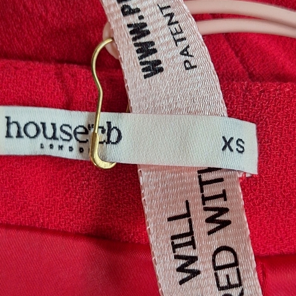 NWT House of CB Nayara Red Maxi Skirt Lined Zip Closure Womens Sizs XS - Picture 9 of 10